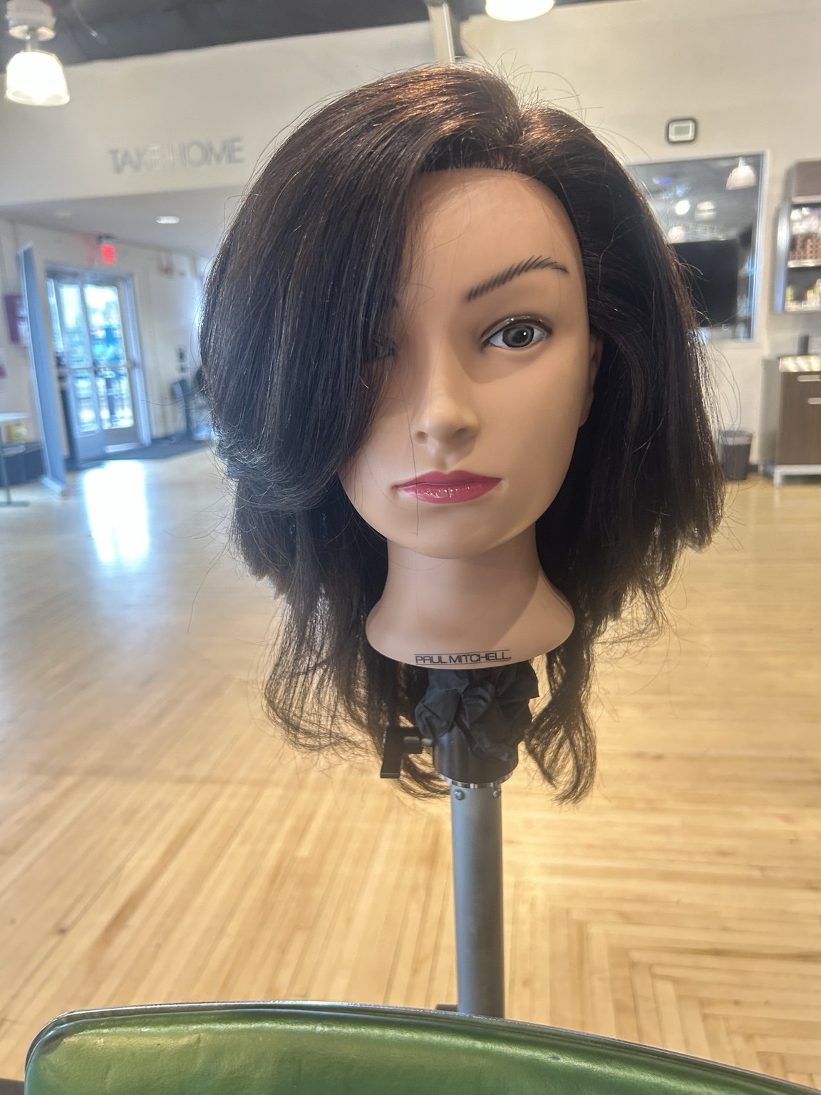 Front view of precision bob haircut