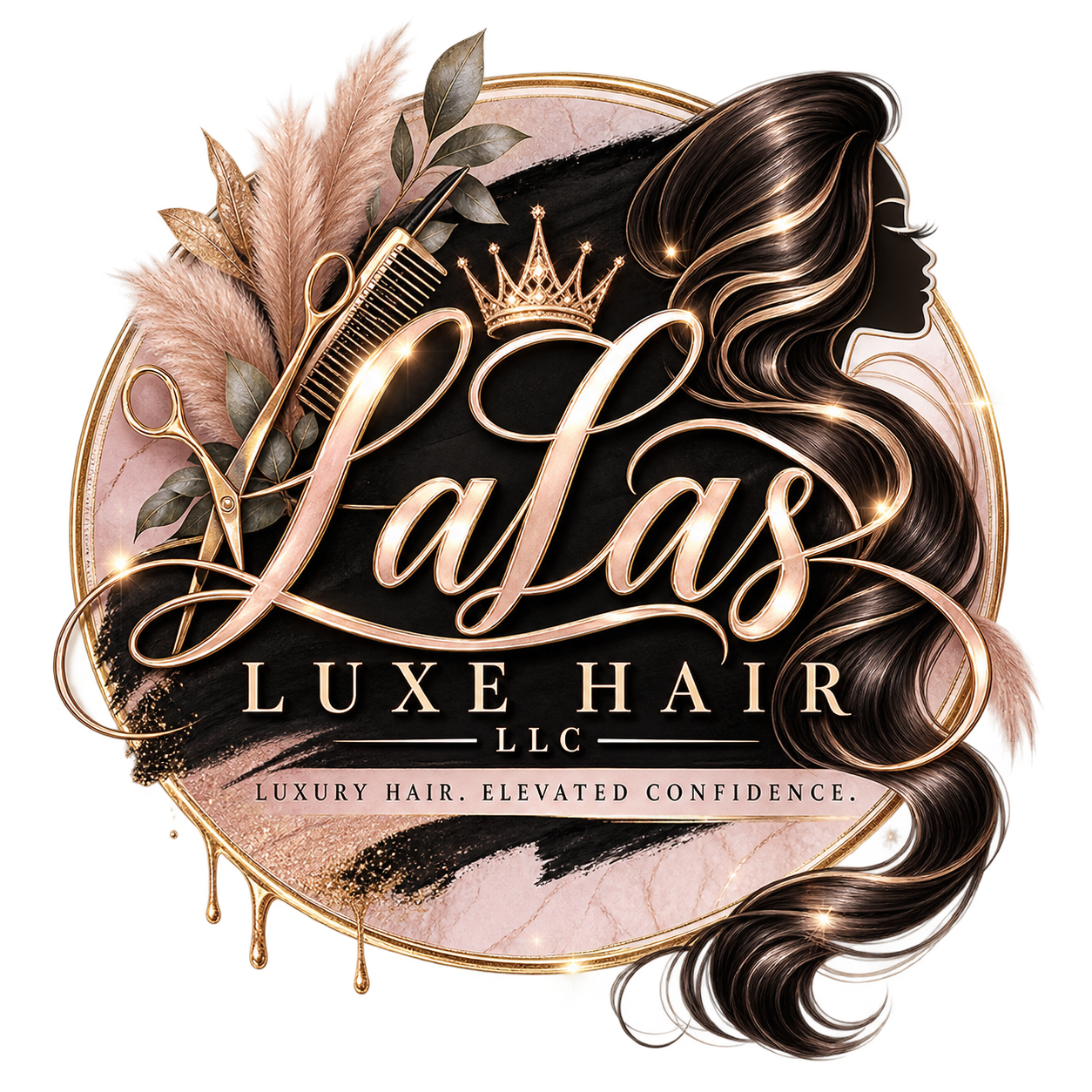 LaLas Luxe Hair logo